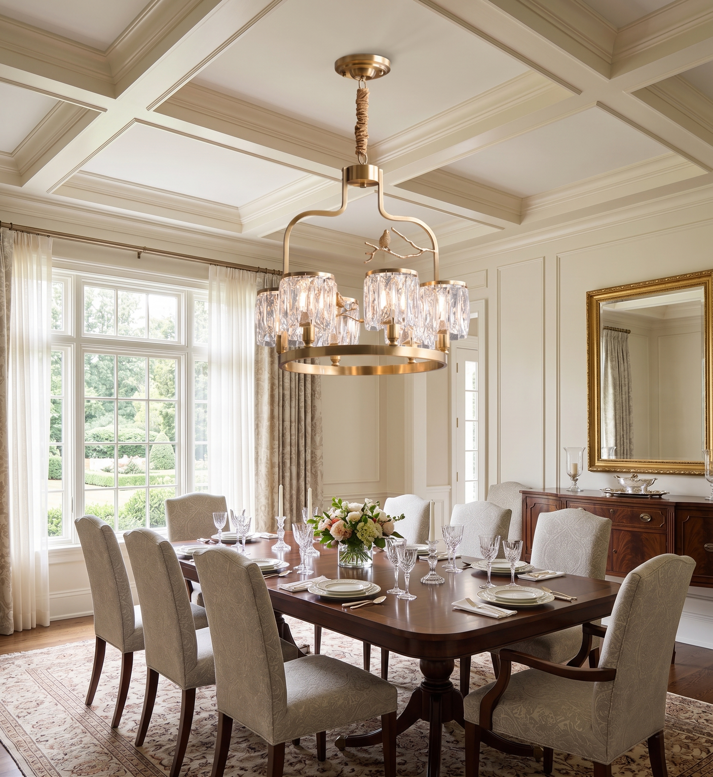 Crystal Bird Chandelier