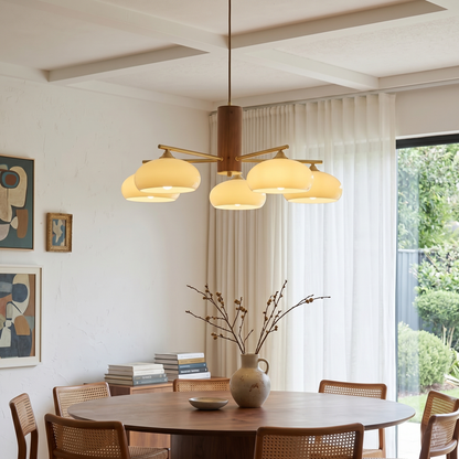 Elliptical Persimmon Chandelier