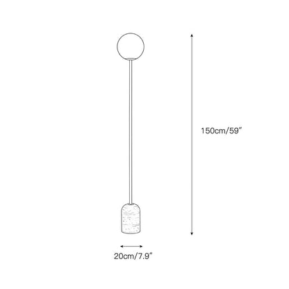 Aseneth Travertine Floor Lamp