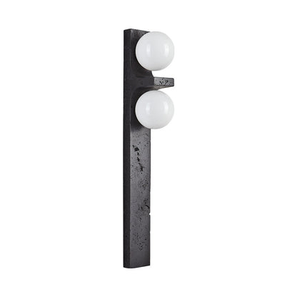 Asymmetrical Travertine Wall Sconce