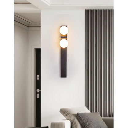 Asymmetrical Travertine Wall Sconce