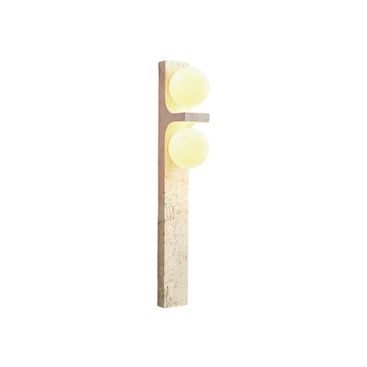 Asymmetrical Travertine Wall Sconce