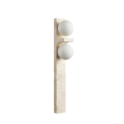 Asymmetrical Travertine Wall Sconce