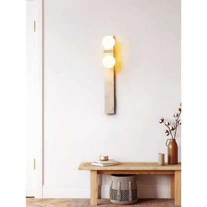 Asymmetrical Travertine Wall Sconce