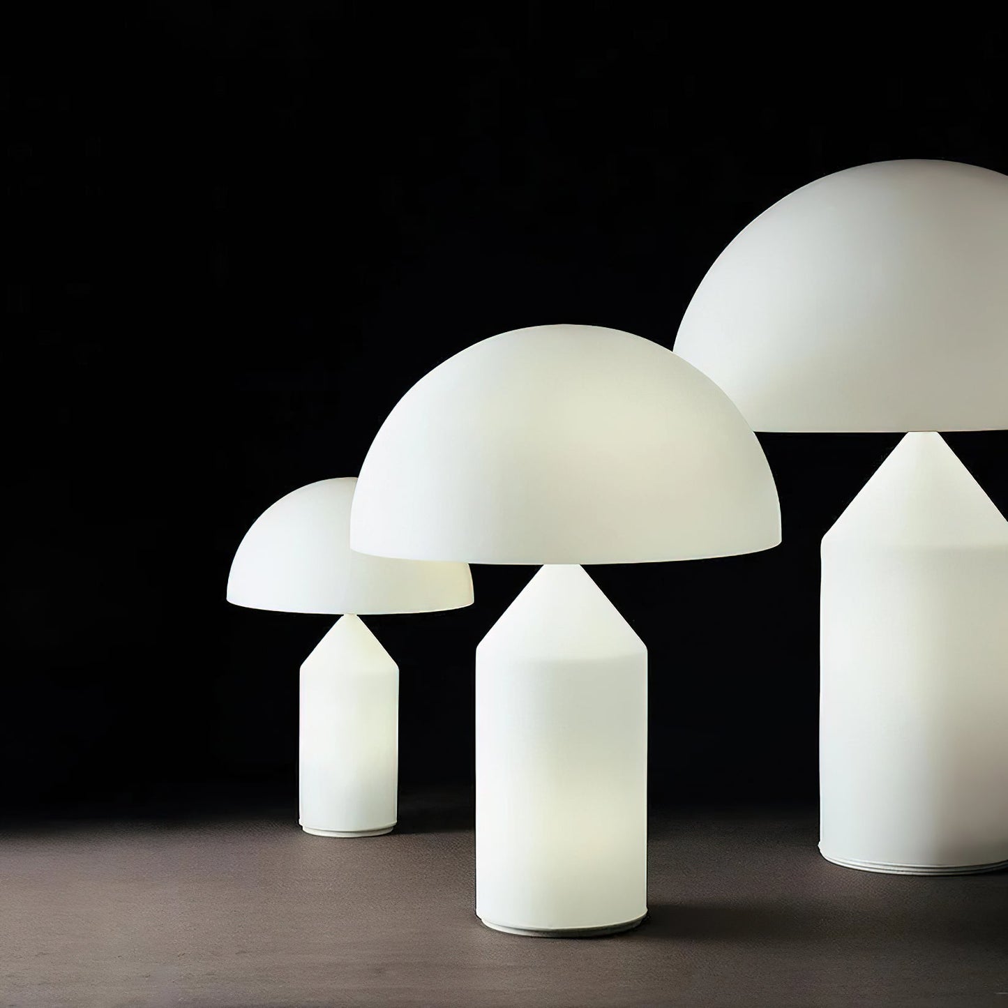 Mushroom Dome Glass Table Lamp