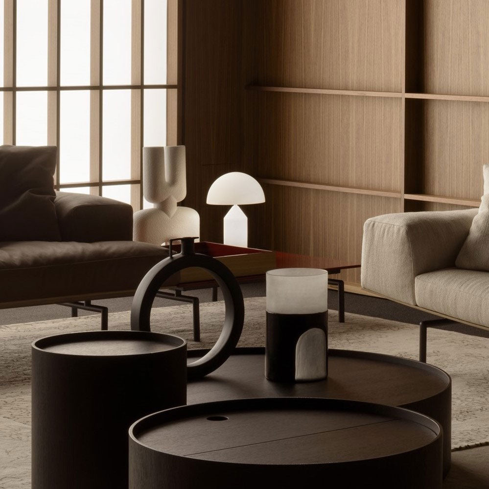 Mushroom Dome Glass Table Lamp