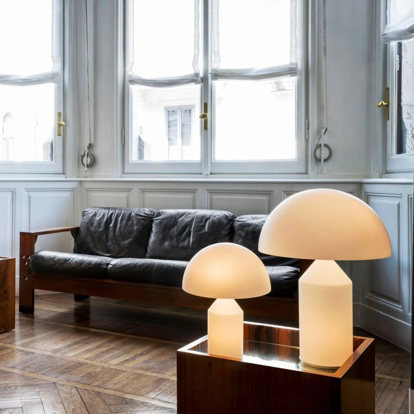 Mushroom Dome Glass Table Lamp