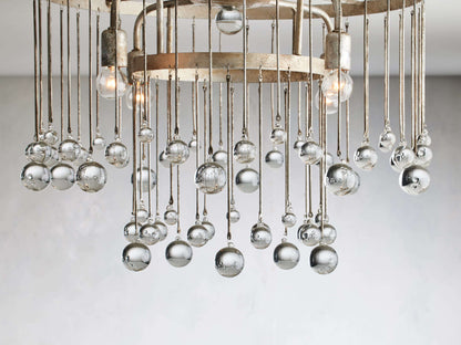 Cascade Halo Brass Droplet Flush Mount