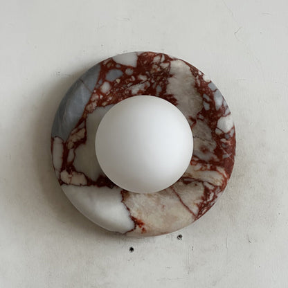 Orli Red Marble Sconce