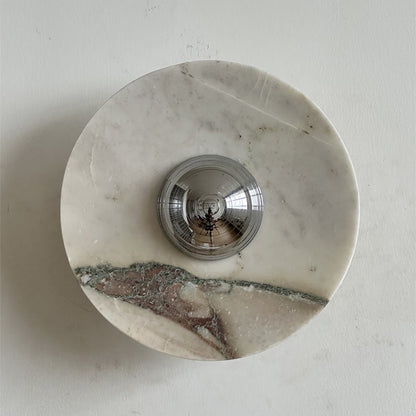 Calacatta Round Marble Sconce