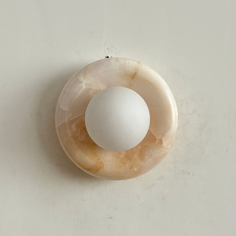 Orli White Onyx Sconce