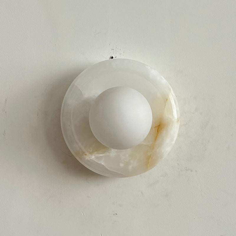 Orli White Onyx Sconce