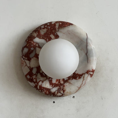 Orli Red Marble Sconce