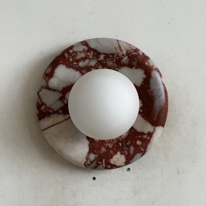 Orli Red Marble Sconce