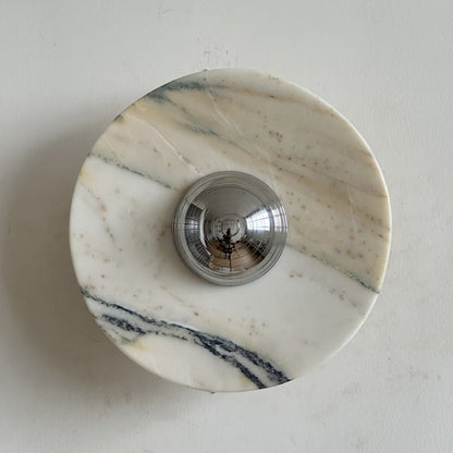 Calacatta Round Marble Sconce