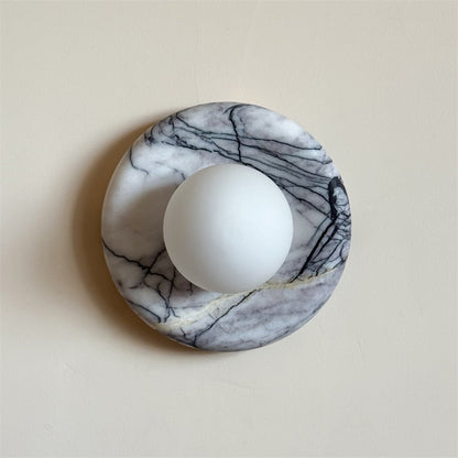 Orli White Marble Sconce