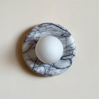 Orli White Marble Sconce