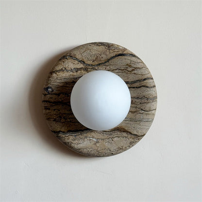 Orli Beige Marble Sconce