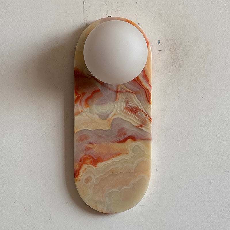 Lucie Cyan Onyx Sconce ∅ 4.7″ x H 12.6″