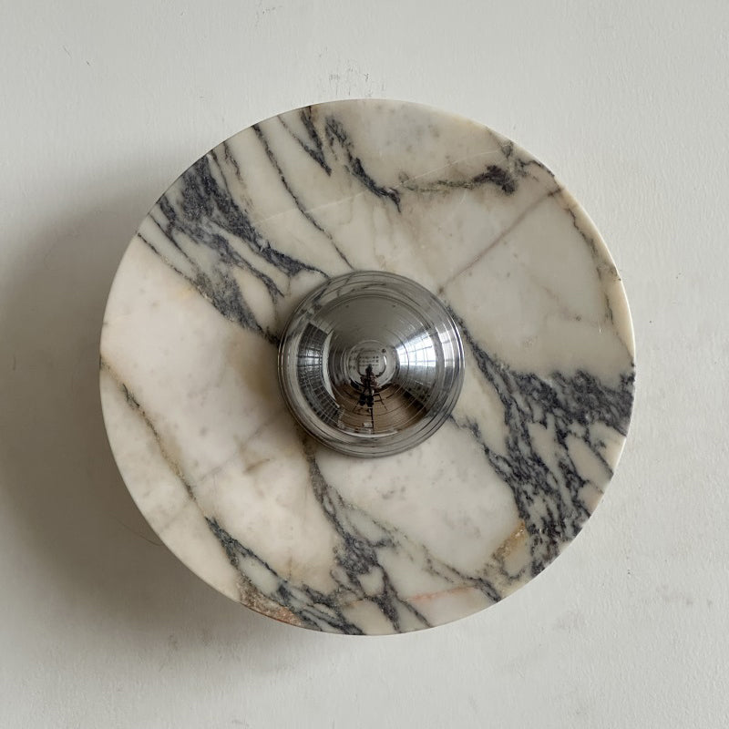 Calacatta Round Marble Sconce