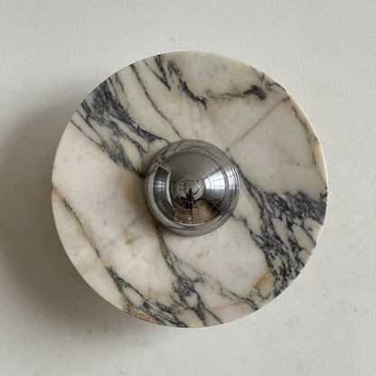 Calacatta Round Marble Sconce