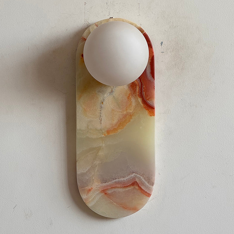 Lucie Cyan Onyx Sconce ∅ 4.7″ x H 12.6″