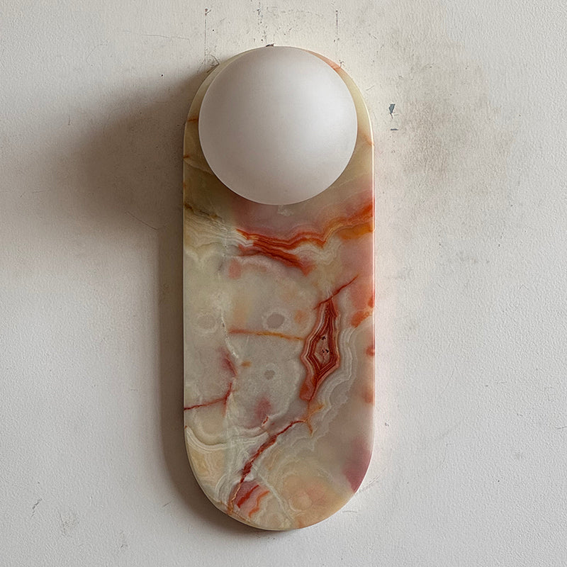 Lucie Cyan Onyx Sconce ∅ 4.7″ x H 12.6″