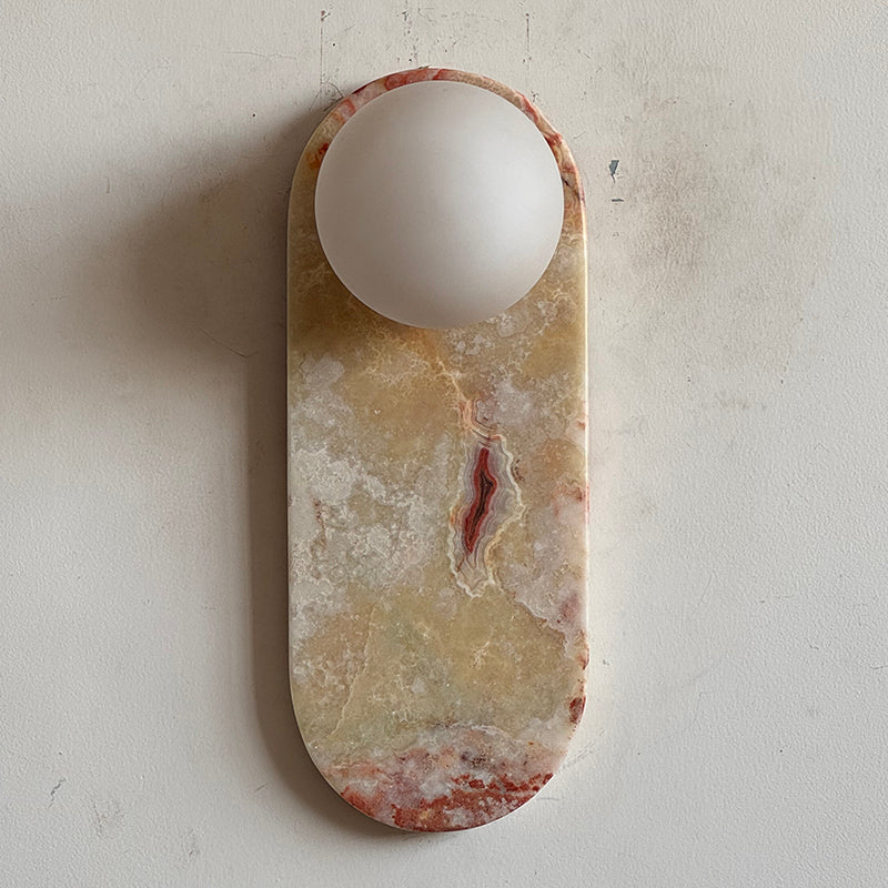 Lucie Cyan Onyx Sconce ∅ 4.7″ x H 12.6″