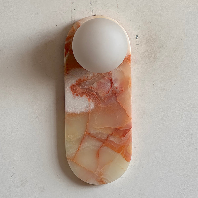 Lucie Cyan Onyx Sconce ∅ 4.7″ x H 12.6″