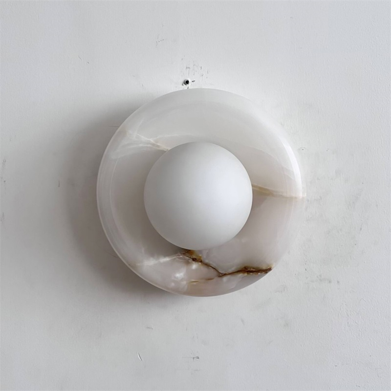 Orli White Onyx Sconce