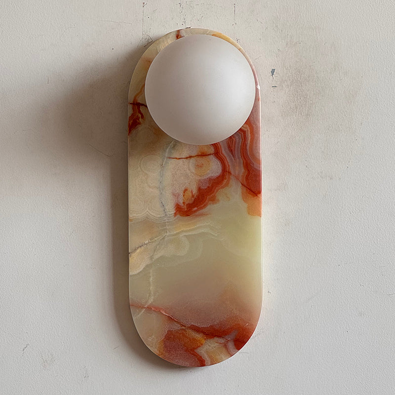 Lucie Cyan Onyx Sconce ∅ 4.7″ x H 12.6″