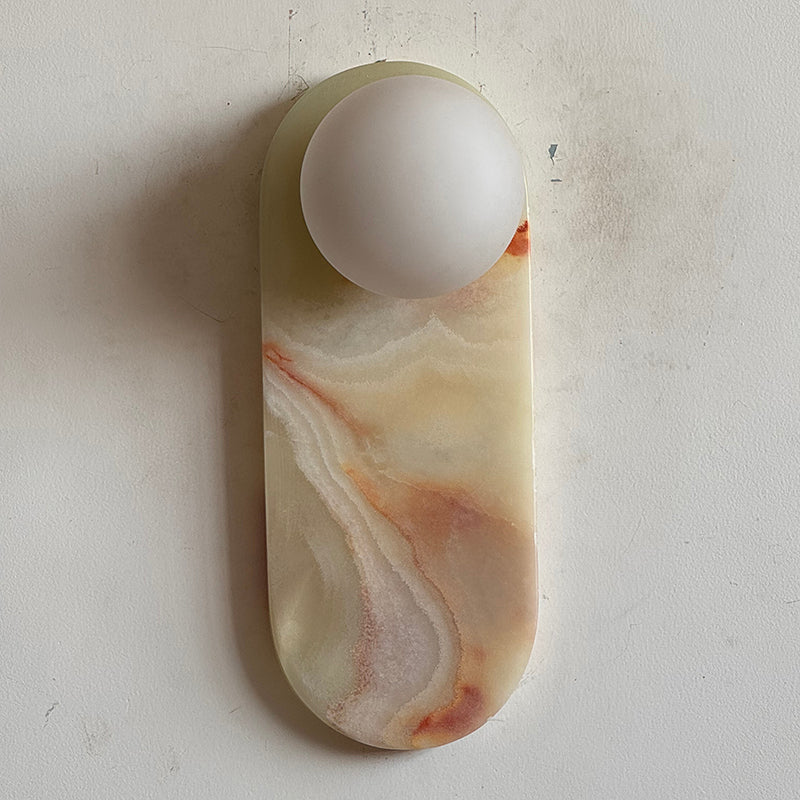 Lucie Cyan Onyx Sconce ∅ 4.7″ x H 12.6″