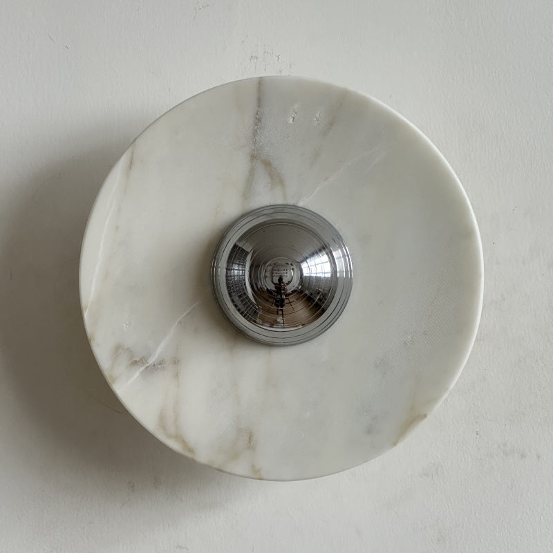 Calacatta Round Marble Sconce