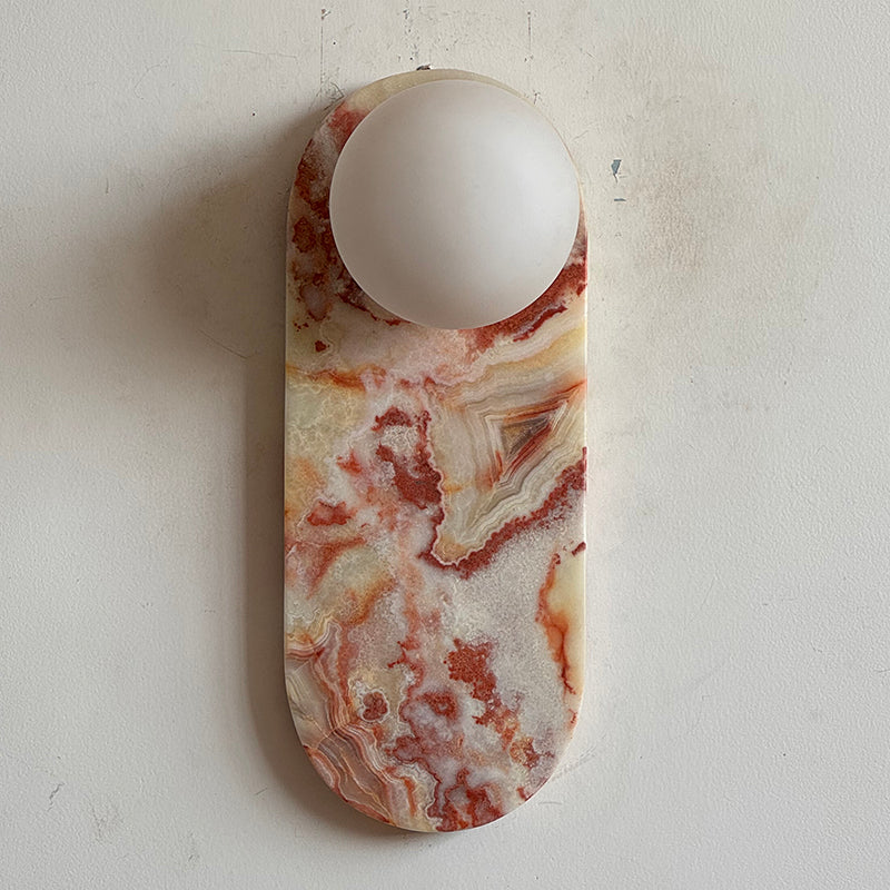 Lucie Cyan Onyx Sconce ∅ 4.7″ x H 12.6″