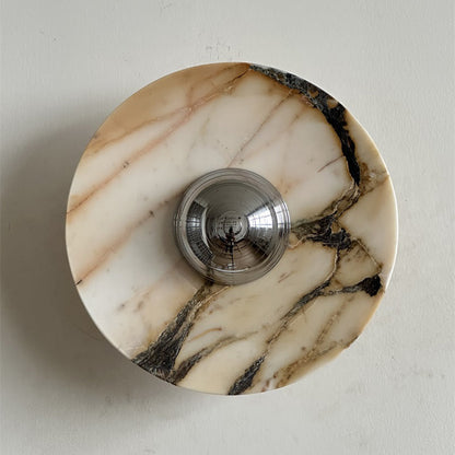 Calacatta Round Marble Sconce