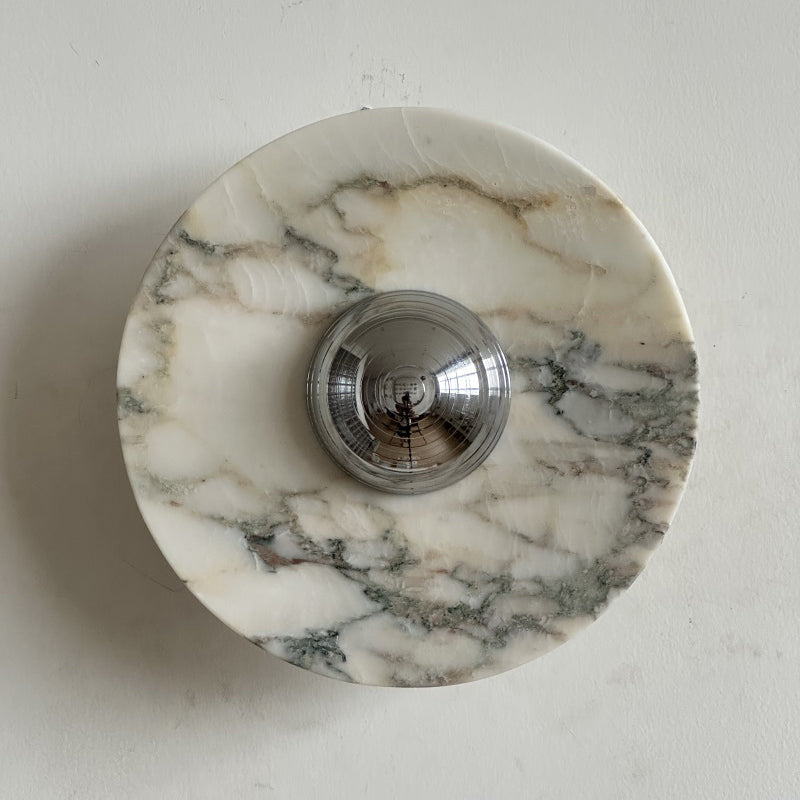 Calacatta Round Marble Sconce