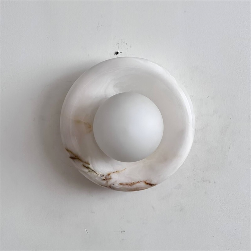 Orli White Onyx Sconce