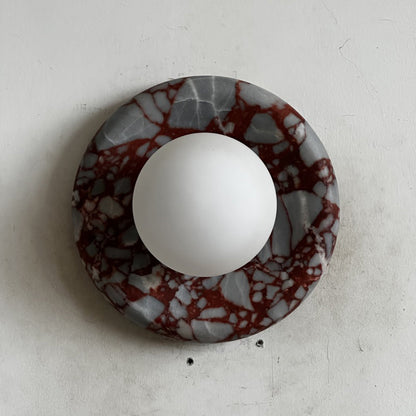 Orli Red Marble Sconce