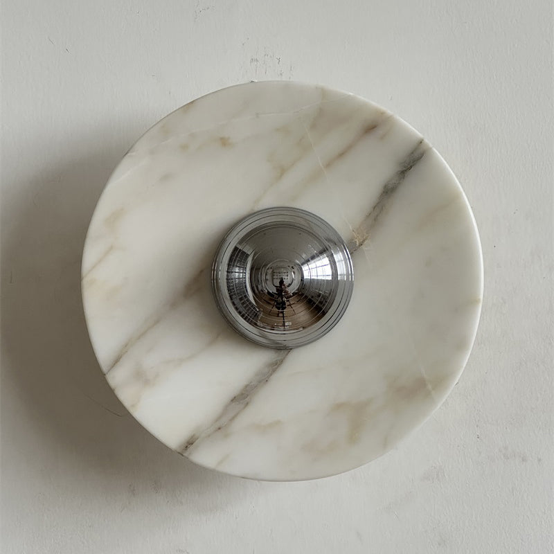 Calacatta Round Marble Sconce