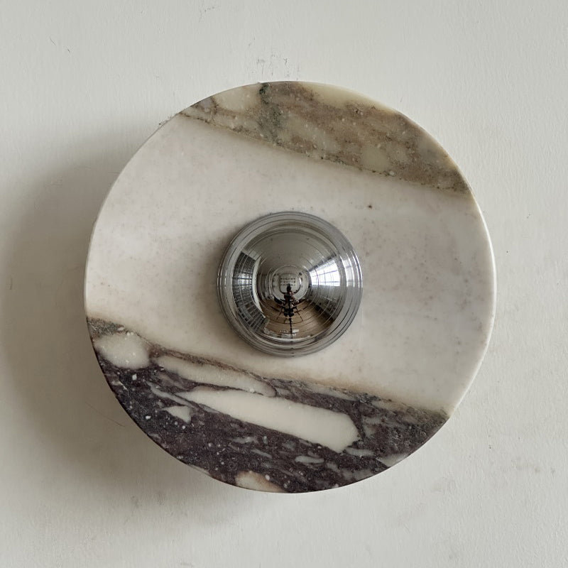 Calacatta Round Marble Sconce