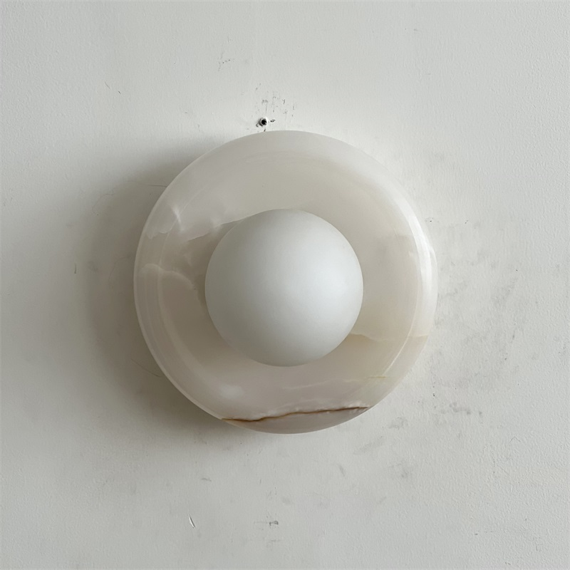 Orli White Onyx Sconce