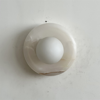 Orli White Onyx Sconce