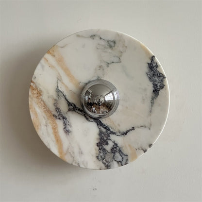 Calacatta Round Marble Wall Sconce