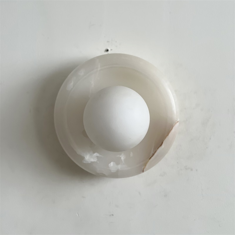 Orli White Onyx Sconce