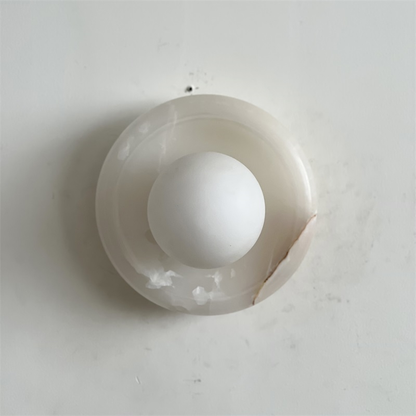 Orli White Onyx Sconce