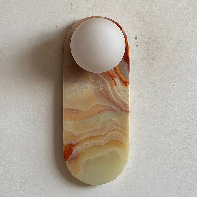 Lucie Cyan Onyx Sconce ∅ 4.7″ x H 12.6″