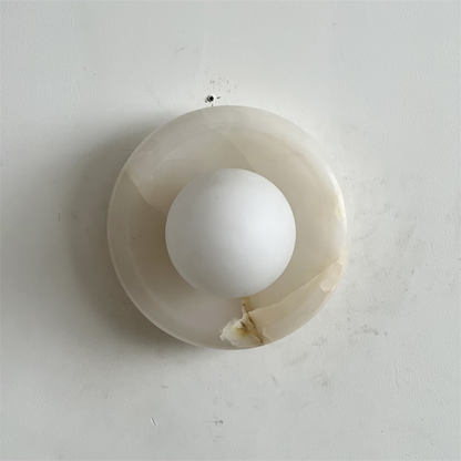 Orli White Onyx Sconce