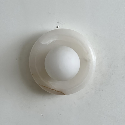 Orli White Onyx Sconce
