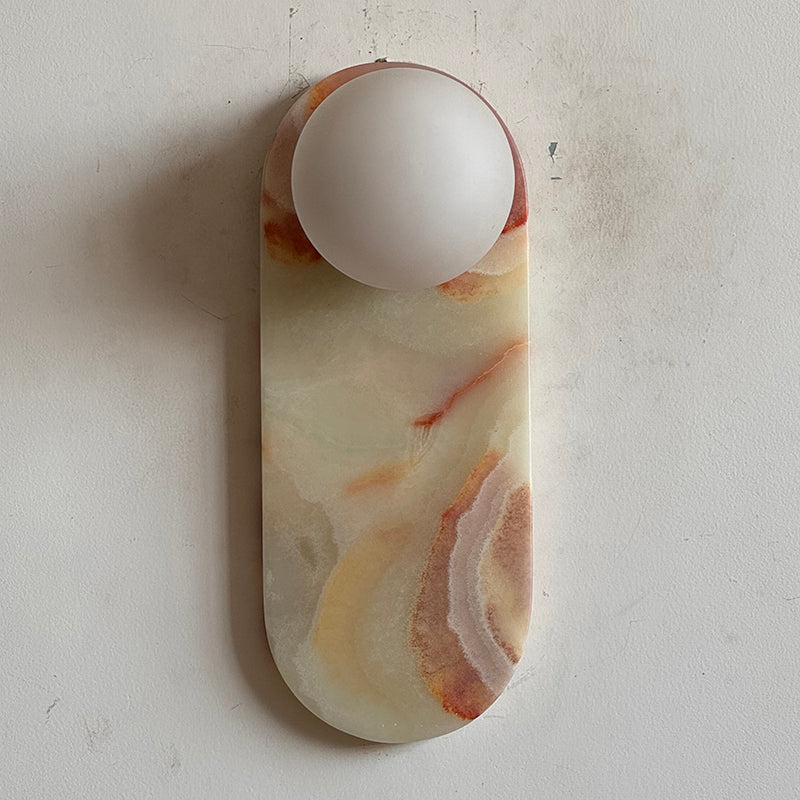 Lucie Cyan Onyx Sconce ∅ 4.7″ x H 12.6″