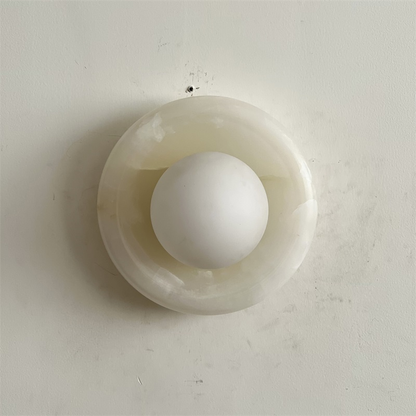 Orli White Onyx Sconce